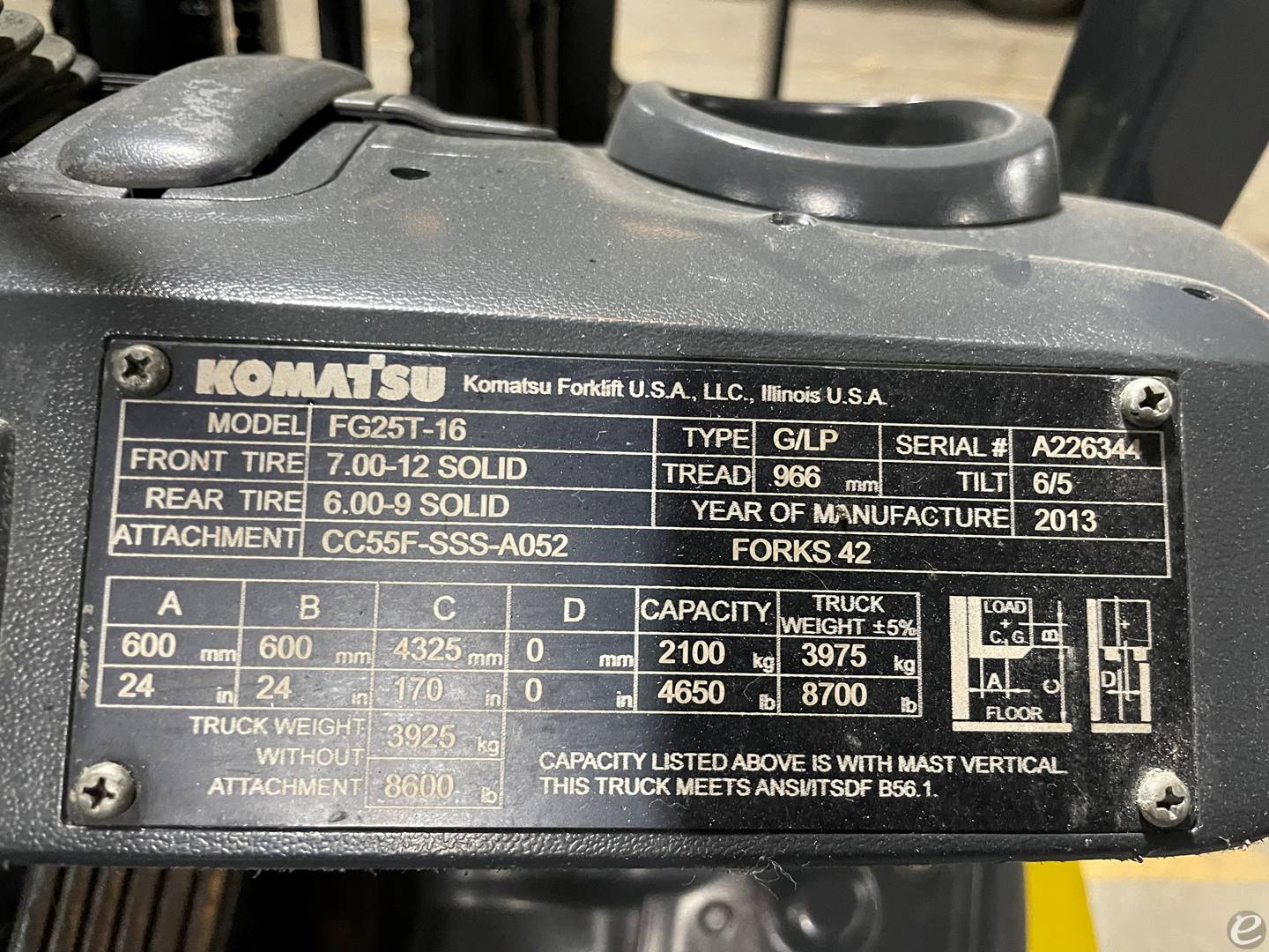2013 Komatsu FG25T-16
