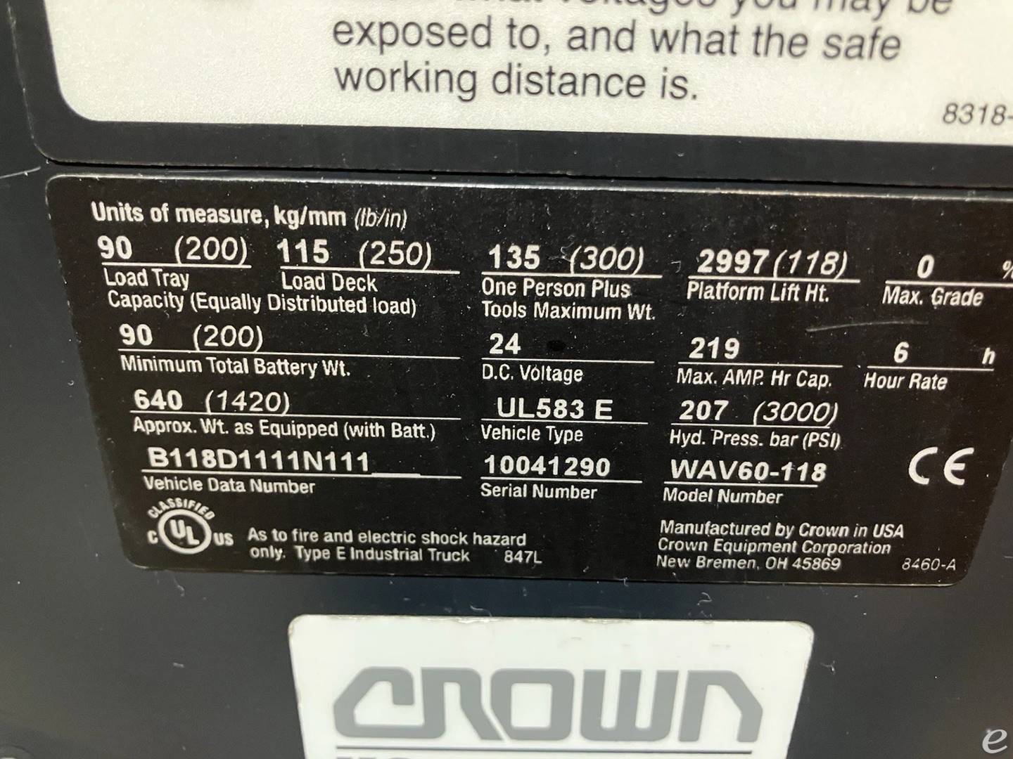 2021 Crown WAV60-118
