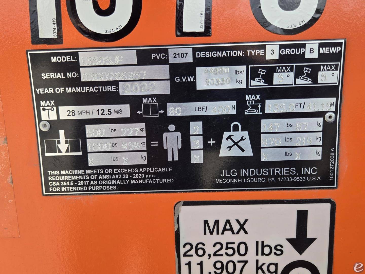 2022 JLG 1350SJP