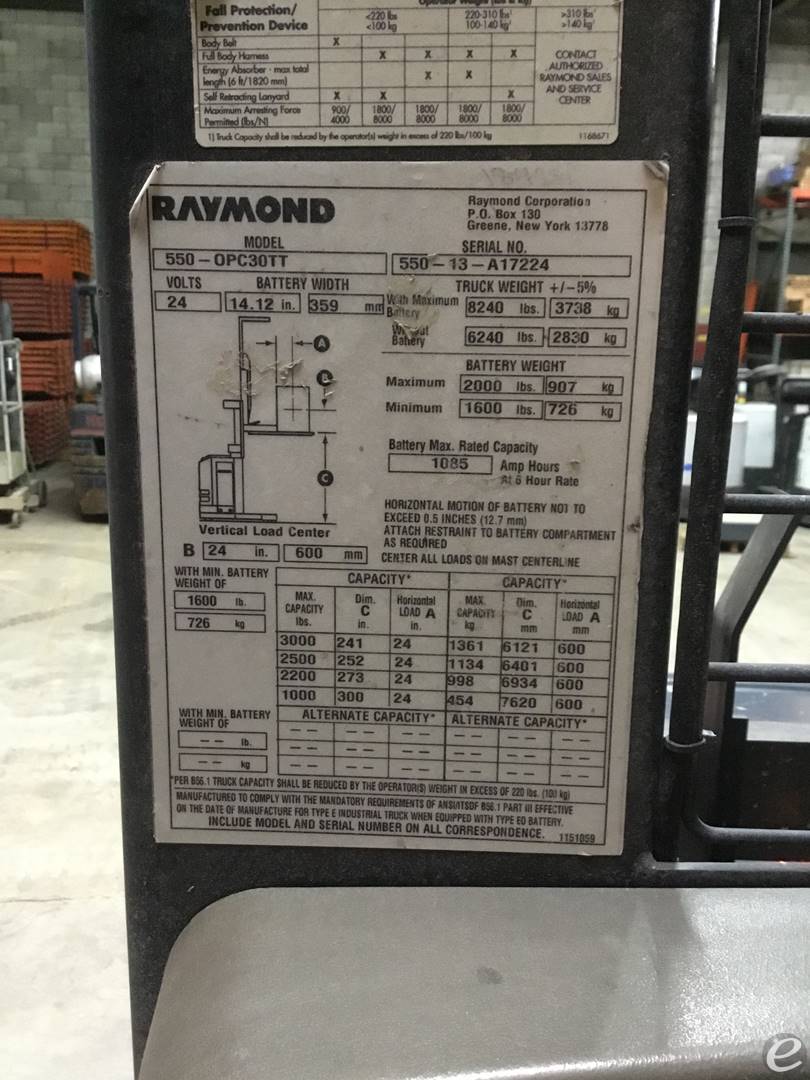 2013 Raymond 550-OPC30TT