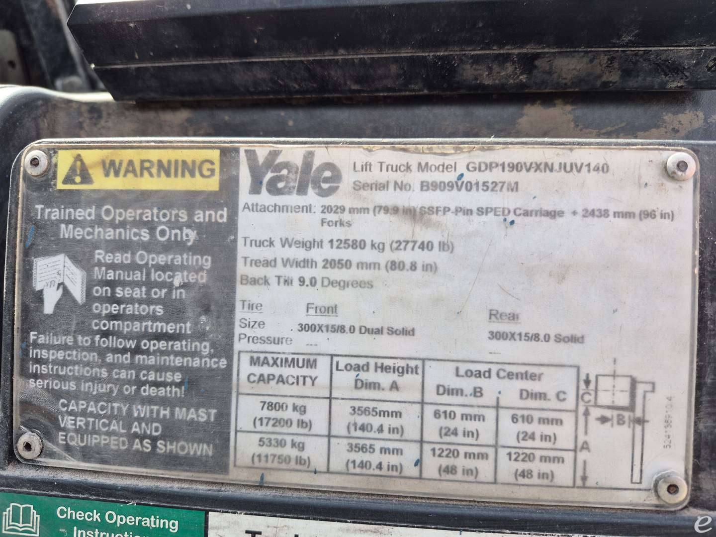 2014 Yale GDP190VX