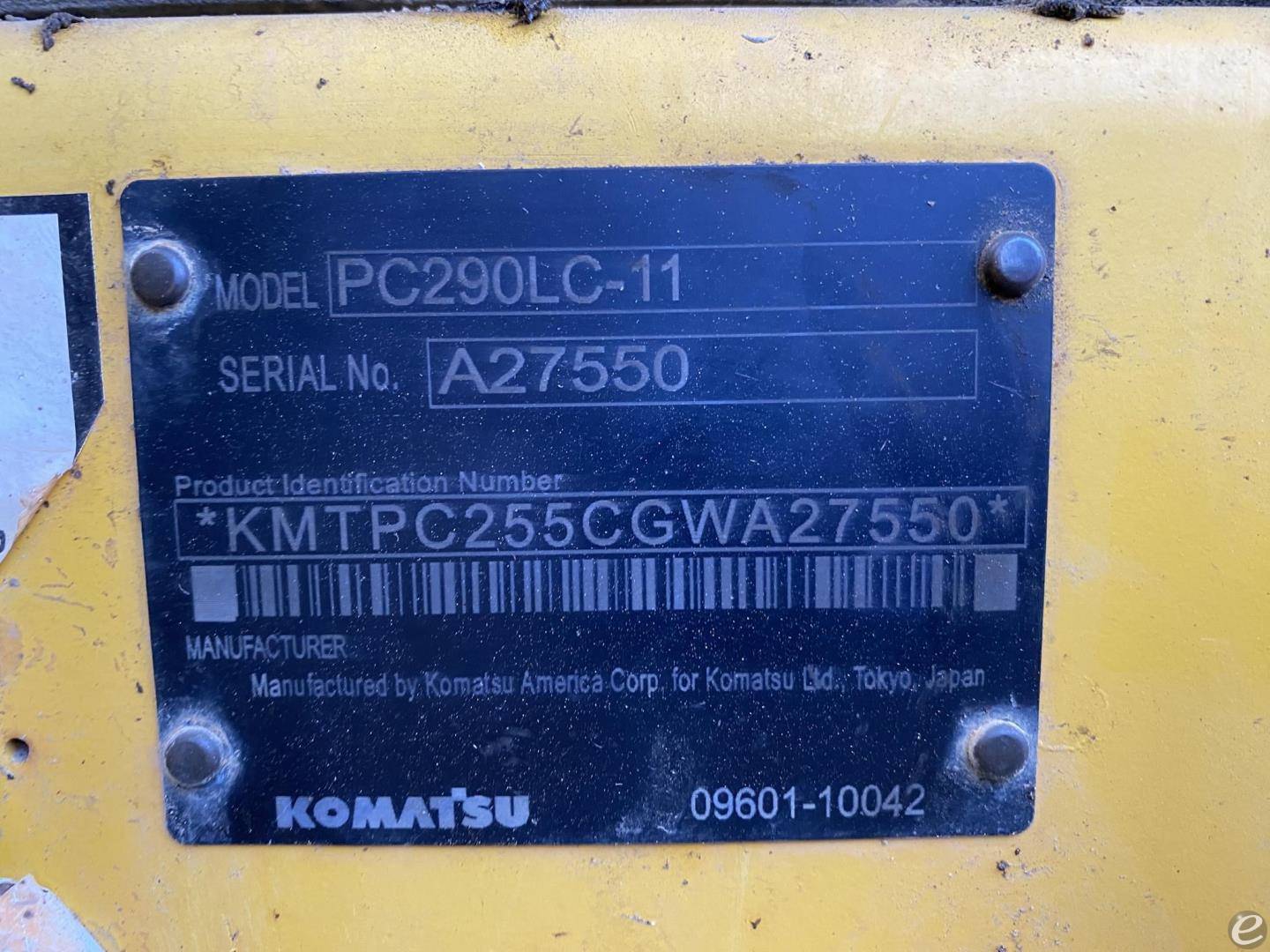 2017 Komatsu PC290 LC-11
