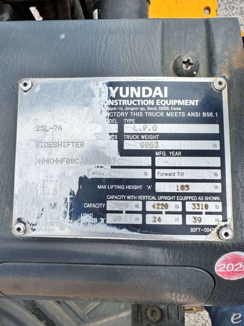 2012 Hyundai 25L-7A