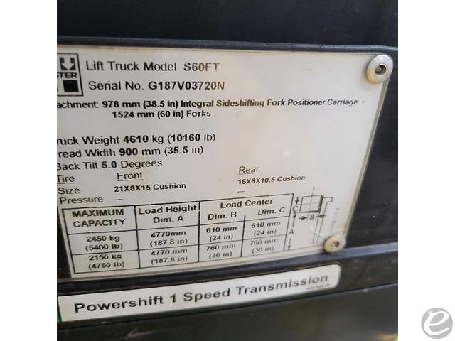 2015 Hyster S60FT LP Gas Forklift - 123Forklift