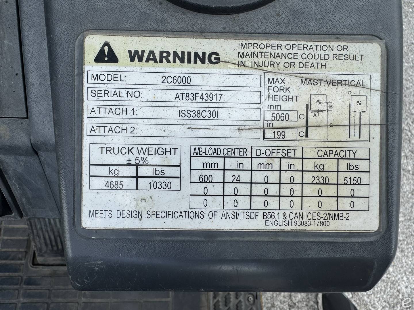 2019 Cat 2C6000