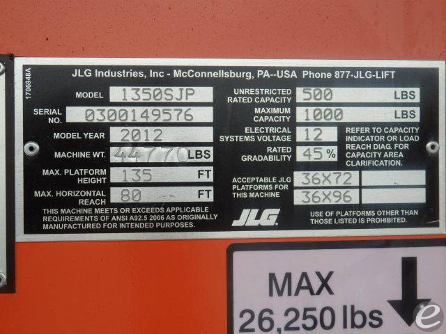 2021 JLG 1350SJP