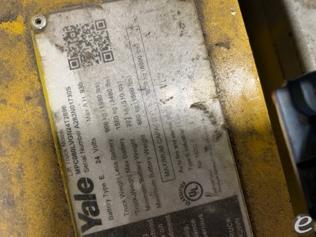 2018 Yale MPC080LVGN24T2896 Electric Forklift - 123Forklift