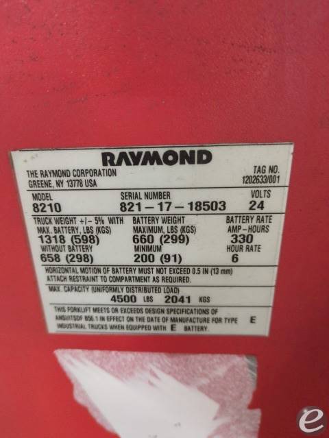 2017 Raymond 8210