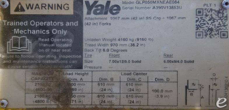 2020 Yale GLP050MX