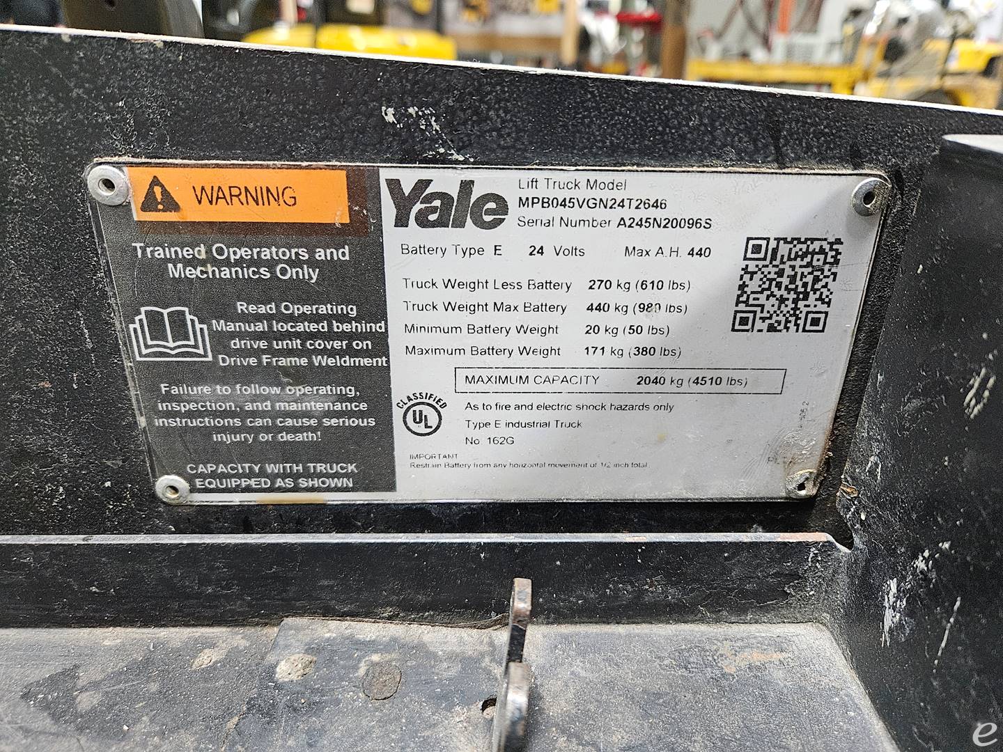 2018 Yale MPB045VG