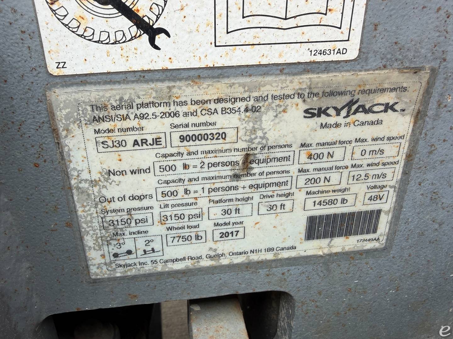 2017 Skyjack SJ30ARJE