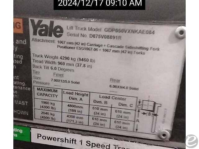 2017 Yale GP050VX