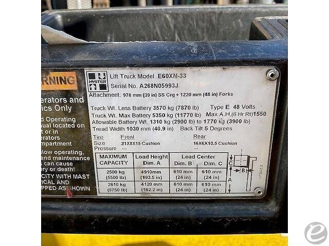 2011 Hyster E60XN