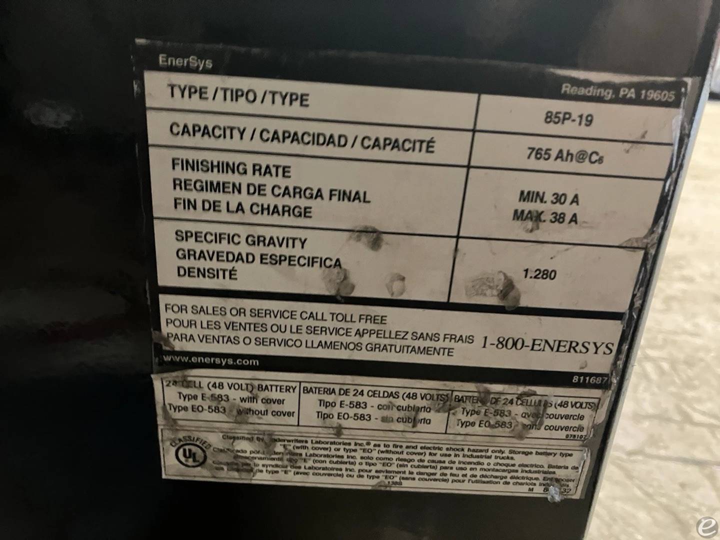 2019 Enersys 24-85-21