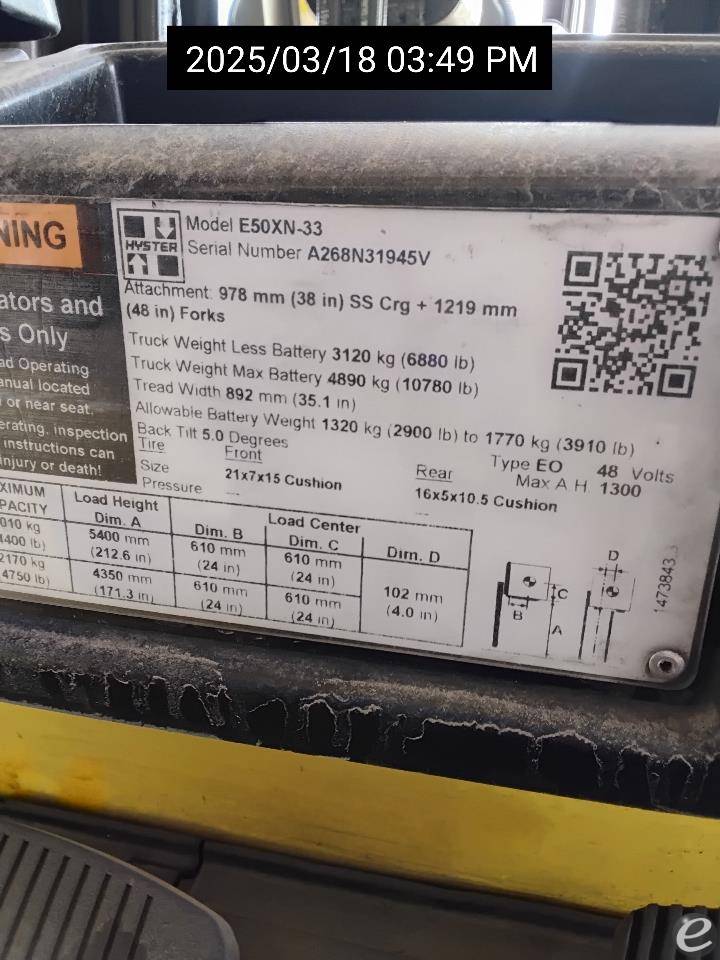 2021 Hyster E50XN