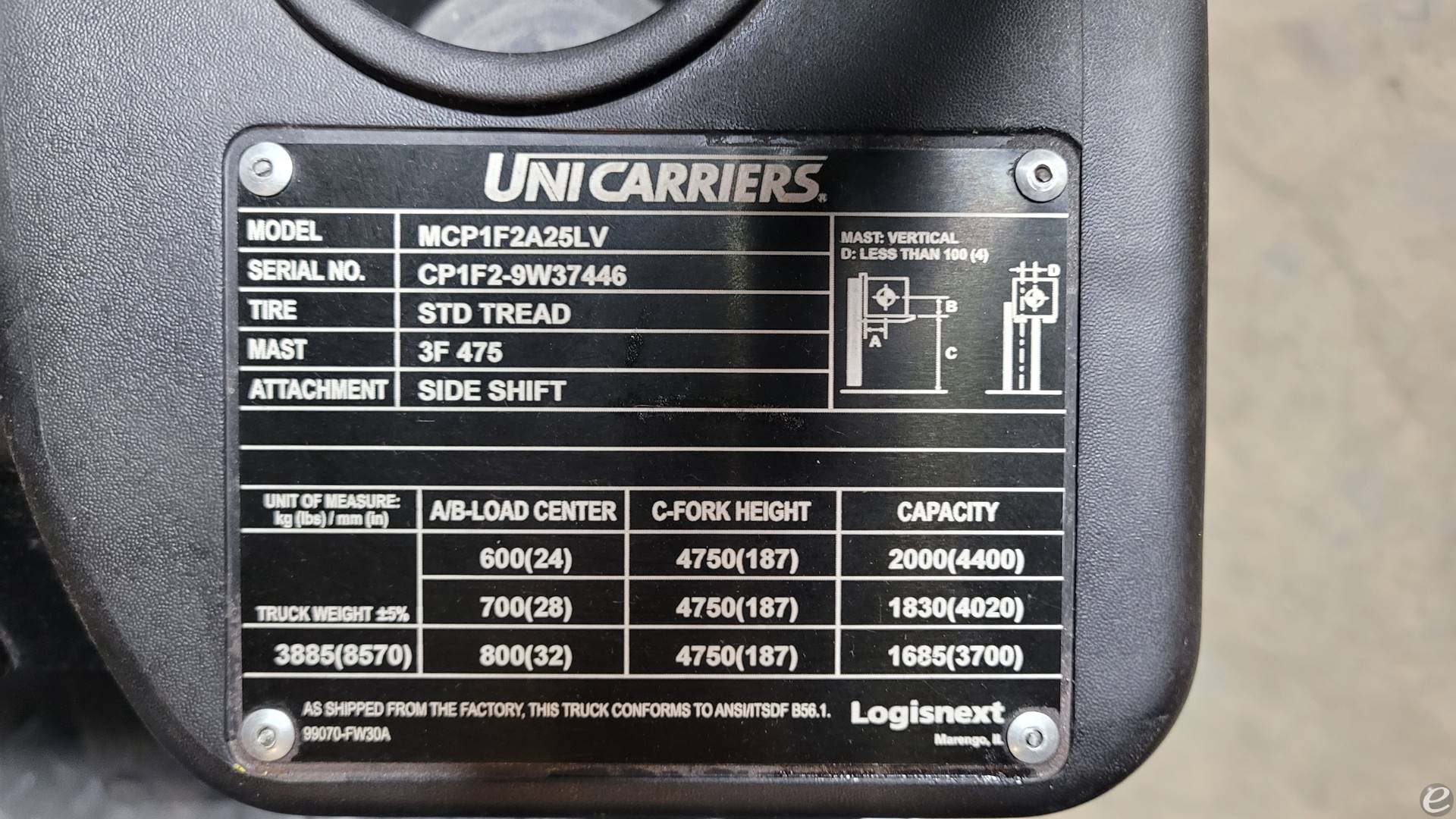 2022 Unicarriers CF50LP