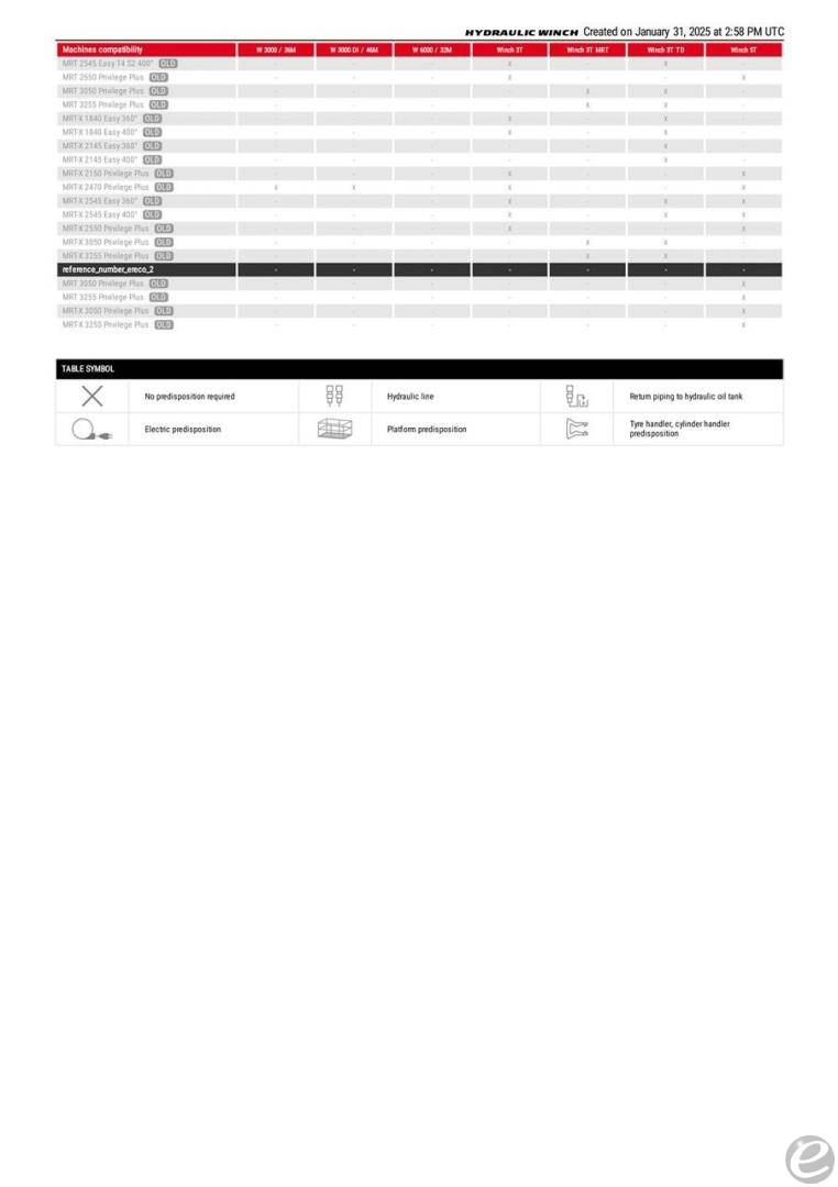 2026 Manitou HYDRAULIC WINCH