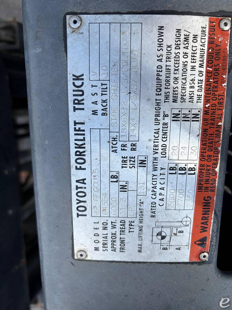 2000 Toyota 42-6FGCU15