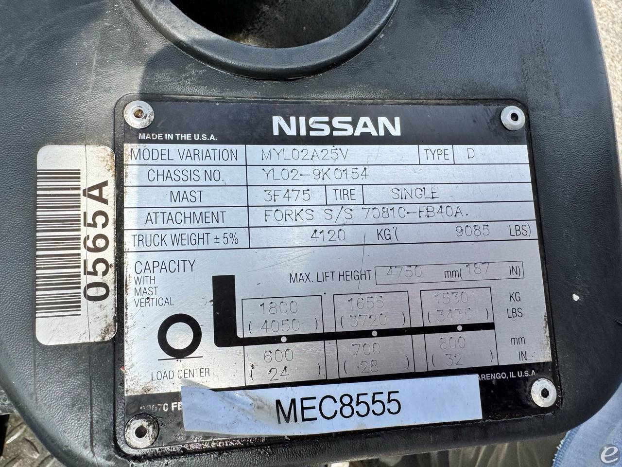 2008 Nissan MYL02A25V