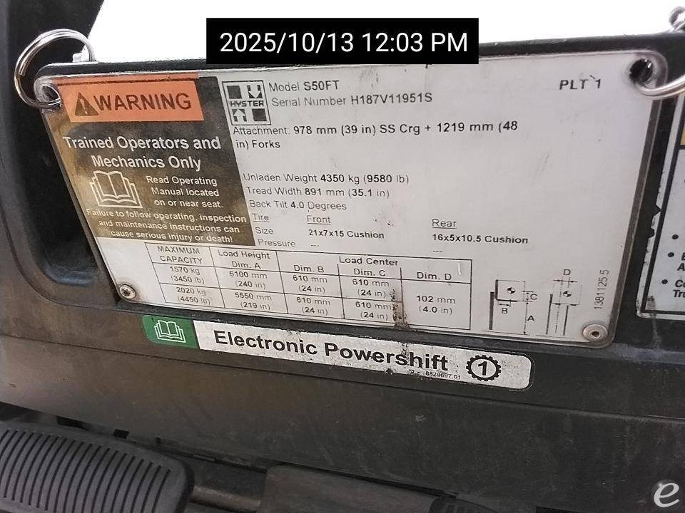 2018 Hyster S50FT