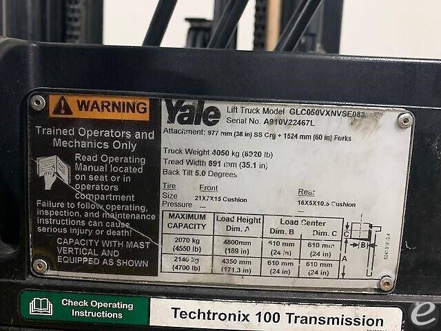 2013 Yale GC050VX LP Gas Forklift - 123Forklift