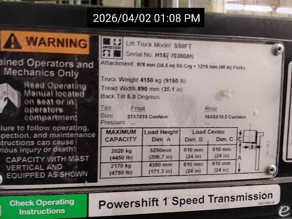 2015 Hyster S50FT