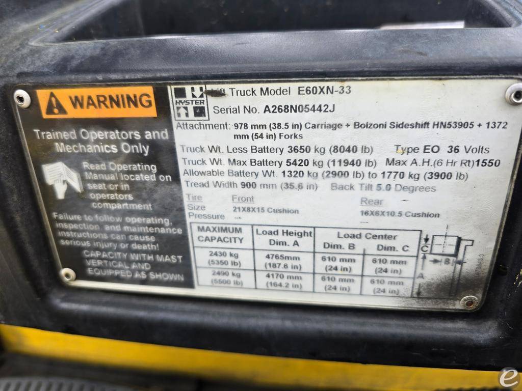 2011 Hyster E60XN-33