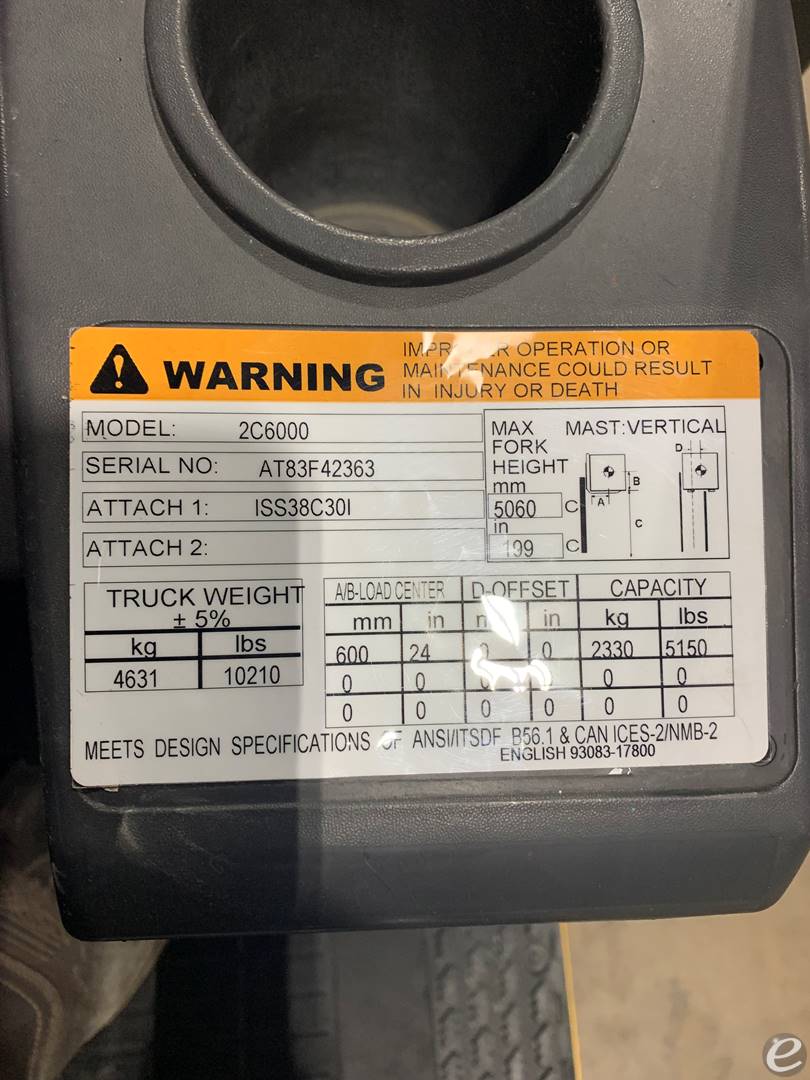 2018 Cat                                       2C6000 LP Gas Forklift - 123Forklift