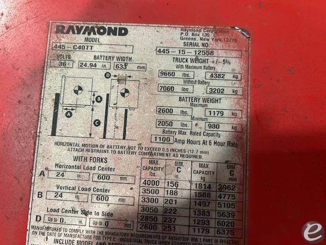2015 Raymond 445C40TT
