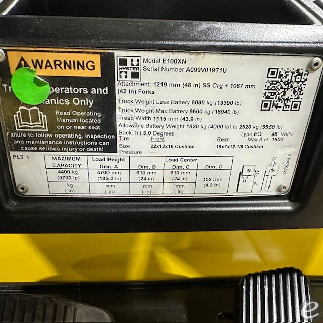 2020 Hyster E100XN