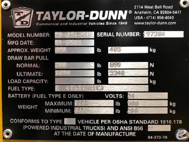 2015 Taylor Dunn E4-51