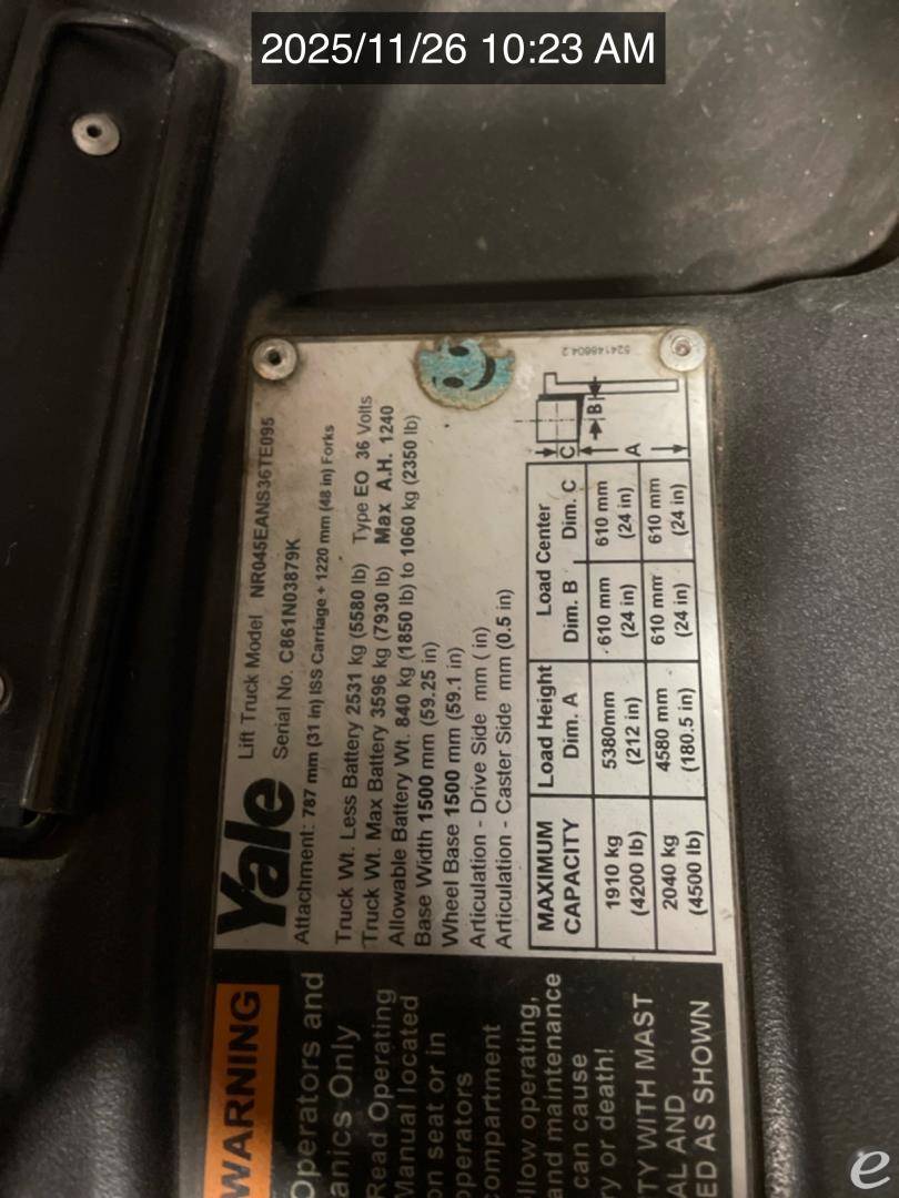 2012 Yale NR045EA