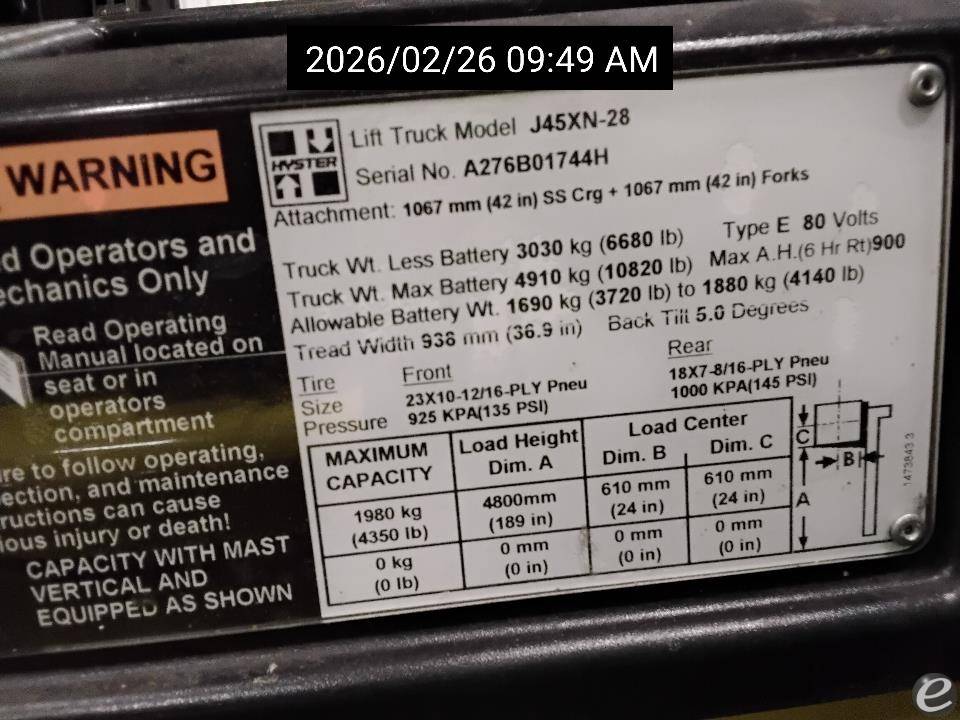 2010 Hyster J45XN