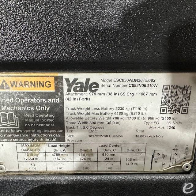 2022 Yale ESC030AD