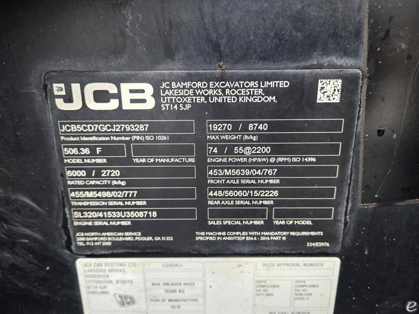 2019 JCB 506-36