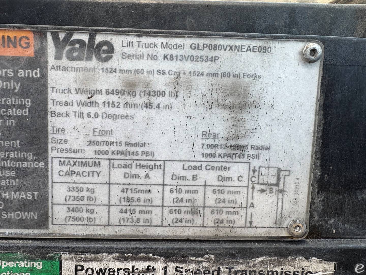2016 Yale GP080VX