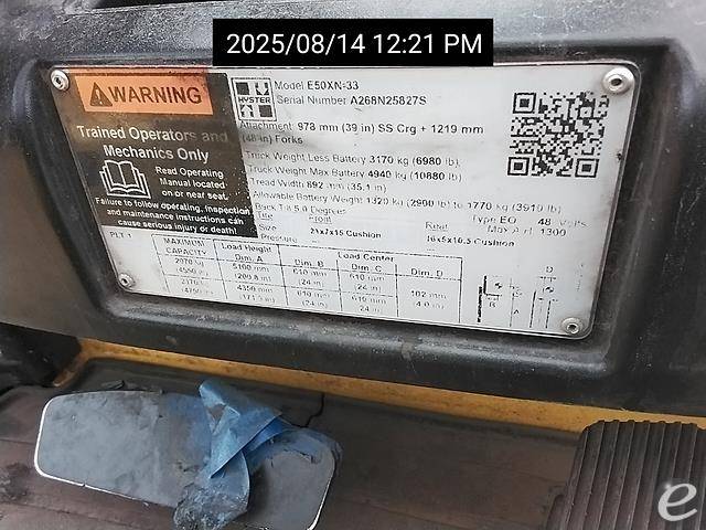 2018 Hyster E50XN
