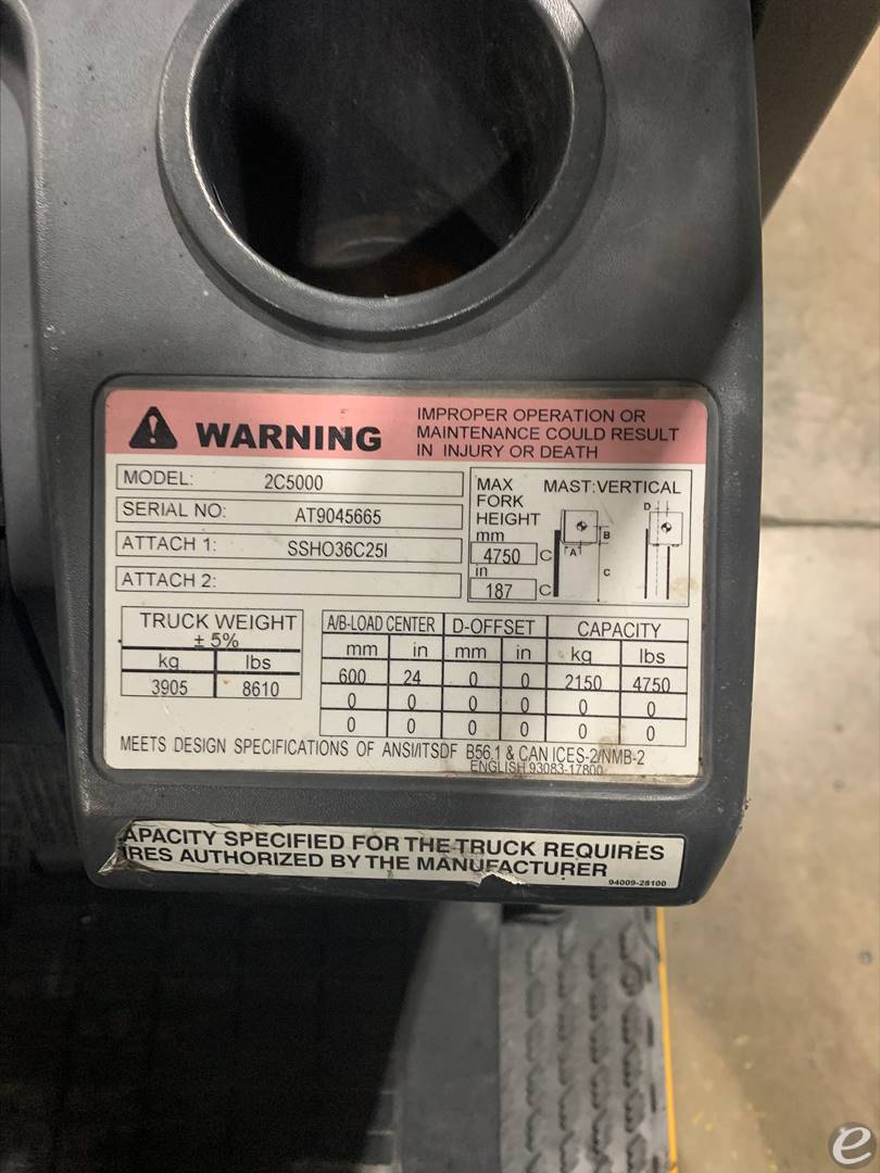 2018 Cat                                       2C5000 LP Gas Forklift - 123Forklift