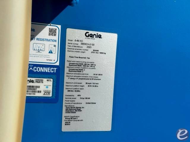 2020 Genie S80XC Diesel Boom Lift - 123Forklift