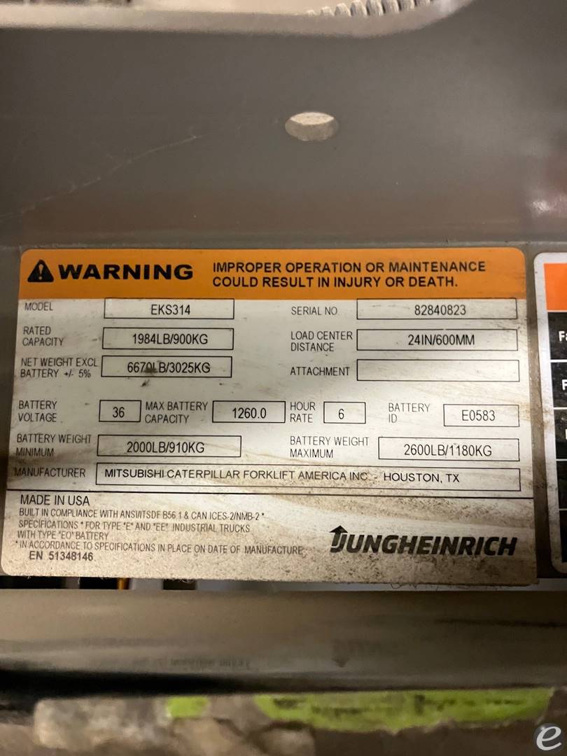 2018 Jungheinrich EKS314A