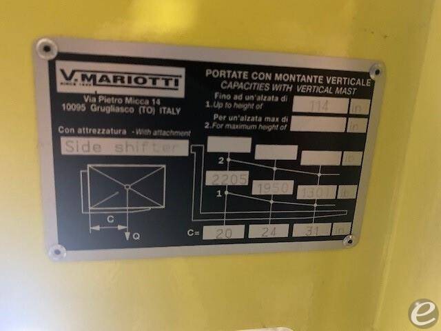 2019 Mariotti ME 10 Electric Forklift - 123Forklift