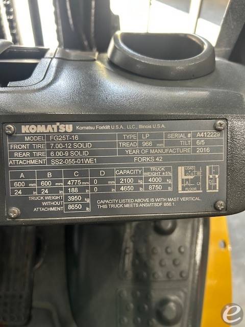 2016 Komatsu FG25-16