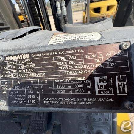 2020 Komatsu FG25T-16