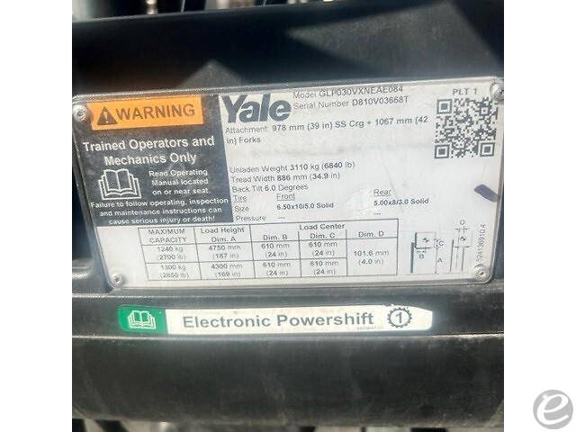 2019 Yale GLP030 LP Gas Forklift - 123Forklift