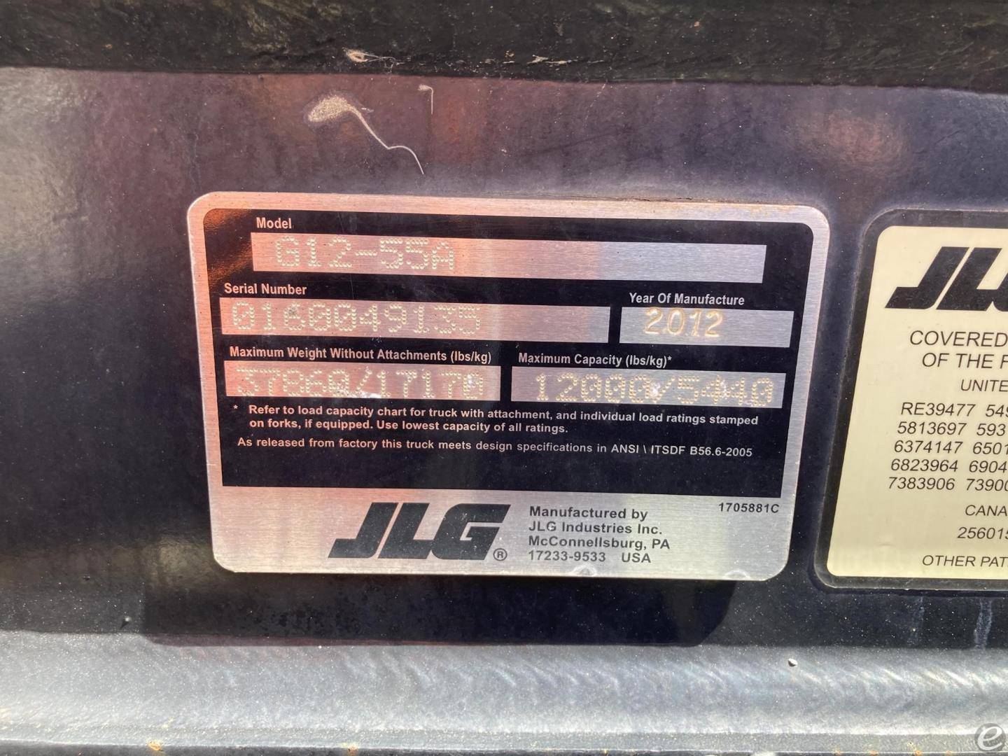 2012 JLG 1255