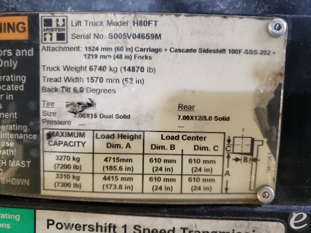 2014 Hyster H80FT