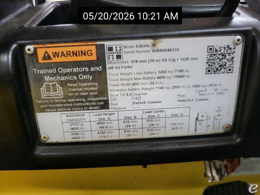 2018 Hyster E50XN
