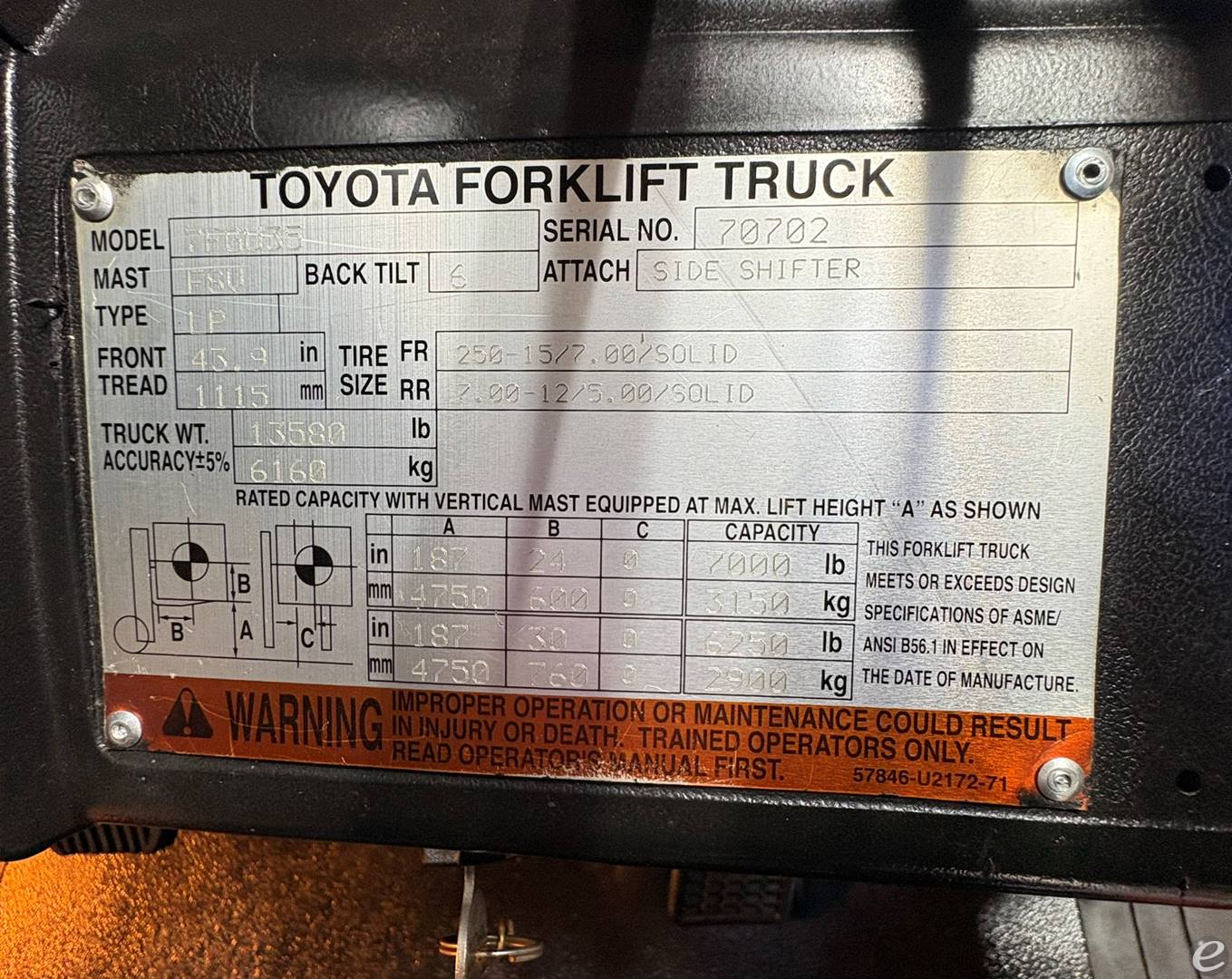 2012 Toyota 7FGU35