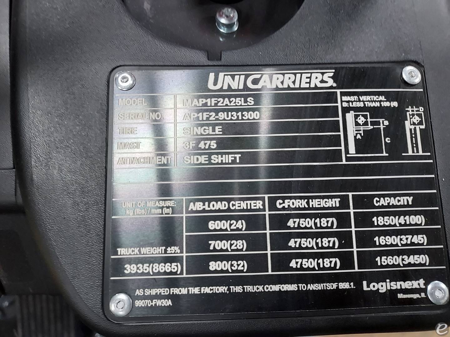 2023 Unicarriers AF50LPS