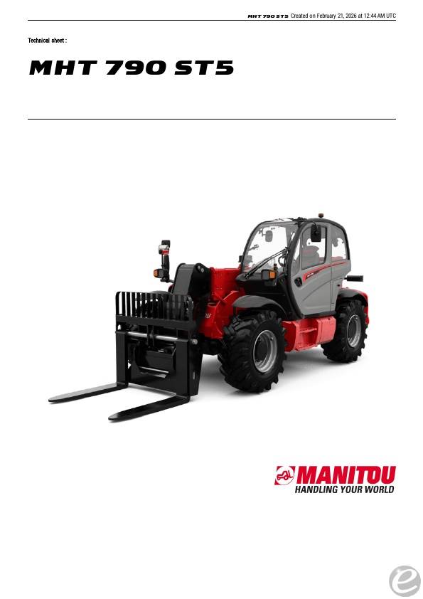2026 Manitou MHT 790 ST5